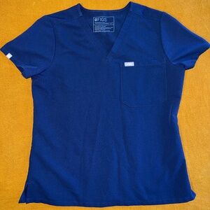 Figs Women's Catarina One Pocket V Neck Navy Scrub Top size XS/Petite